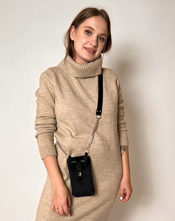 Etui na telefon czarne, sacky bag