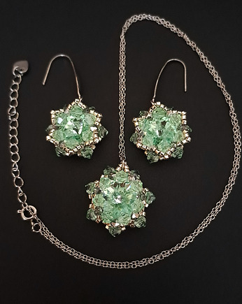 Zielony Komplet Biżuterii "Chrysolite Maxima", STAGHORN