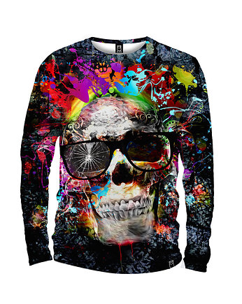 Koszulka Longsleeve Męska DR.CROW Creative Skull, DrCrow