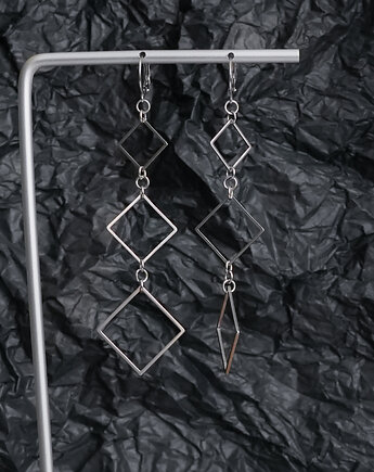 Długie stalowe kolczyki geometryczne, AT NOON