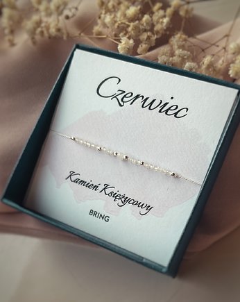 Bransoletka Kamień Urodzeniowy Czerwiec srebrna, Bring Biżuteria
