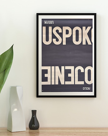 Plakat do spektaklu telewizyjnego - monodramu USPOKOJENIE, 1974 r, RiskyWalls