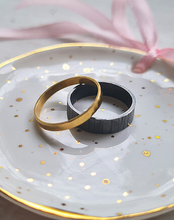 Obrączki BEAUTY AND THE BEAST srebro i mosiądz, COCONUT