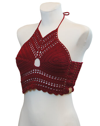 Top / bralet na szydełku na lato ze 100 procent bawelny rozmiar M/L, cosy creation
