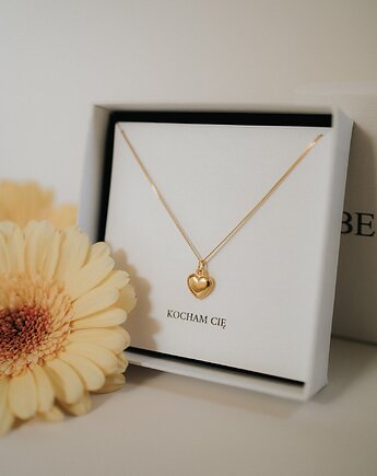Prezent na Walentynki - naszyjnik pozłacany z serduszkiem, Best Wish