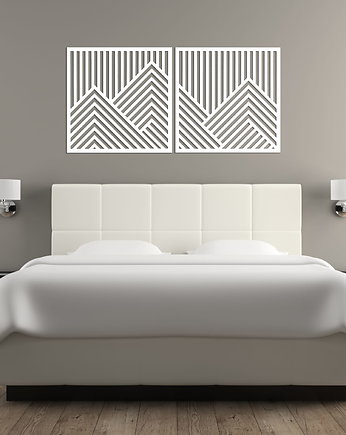 3D DEKORACYJNE PANELE GEOMETRYCZNE, NOWOCZESNA DEKORACJA ŚCIENNA, BIAŁY, ORNAMENTI