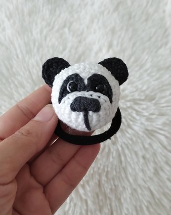Gumka do włosów panda, szydlAnki