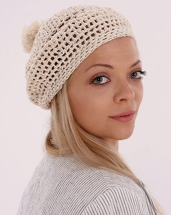 Letni beret z bawełny., Ula Raclawska