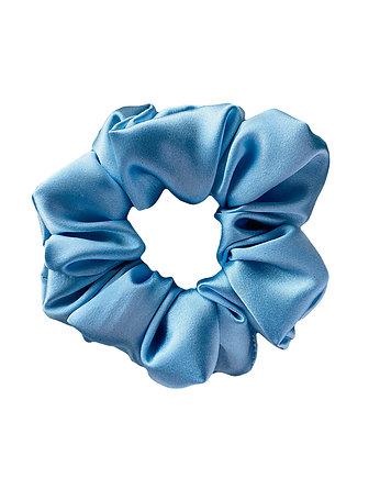 Satynowa gumka do włosów scrunchie Błękit RÓŻNE MODELE, Nandi