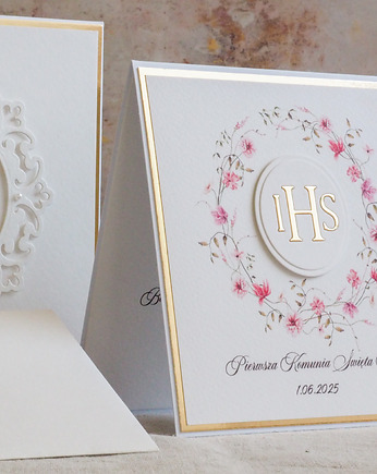 Kartka na komunię z pudełkiem i kopertą, 97A, Anna Art and Crafts