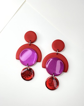 Wiszące geometryczne kolczyki HALL, Clayee