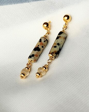 Kolczyki pozłacane Pantera Chic, Studio Gazela