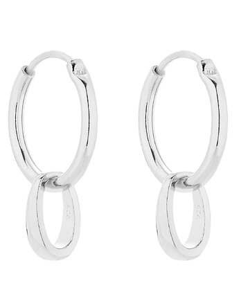 Srebrne wiszące kolczyki koła, SOTHO