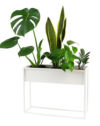 Kwietnik Metalowy CUBO 60x80cm biały, JAKPOLDESIGN