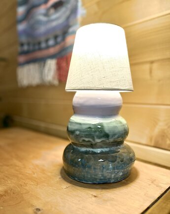 Lampa stołowa Zielona Laguna , Ceramika Nastawka