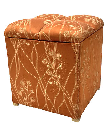 Art Deco pufa tapicerowana ze schowkiem, Niemcy, lata 40., Good Old Things