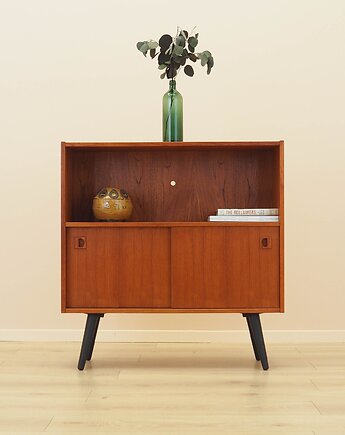 Regał tekowy, duński design, lata 70, produkcja: Dania, Przetwory design