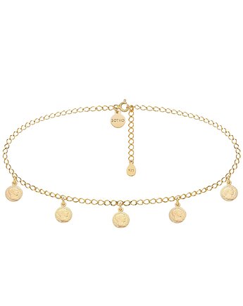 Złoty choker z monetami