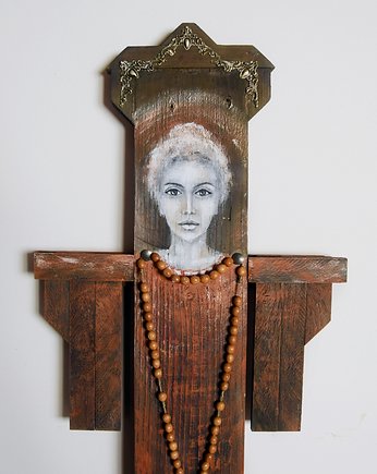 Anioł - obraz na starym drewnie, desce /15/, Galeriai