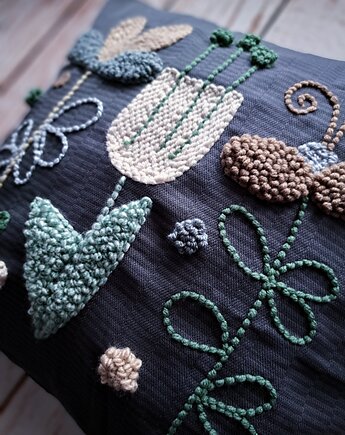 Poduszka dekoracyjna  floral kwiaty tulipan, PUCHAKI