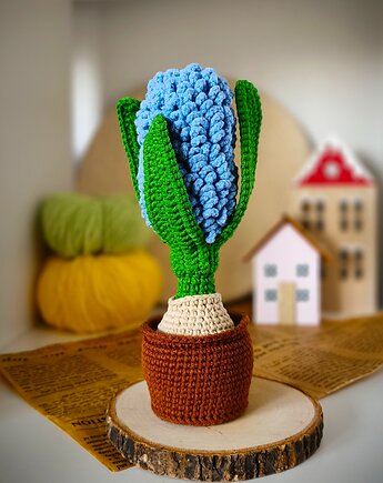 Hiacynt w doniczce, Dekoracja wiosenna, Prezent dla kobiet, EcoToysByNastya