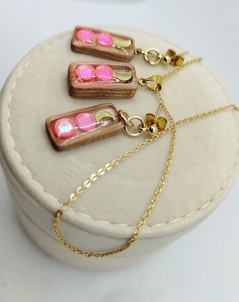 Komplet biżuterii kolczyki i naszyjnik księżyc złoto, Projekt ASz