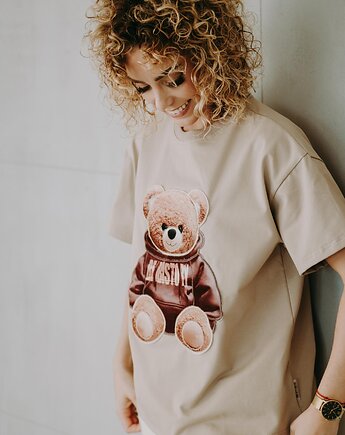 T-shirt oversize Biscuit Teddy dla mamy, BejbiStory