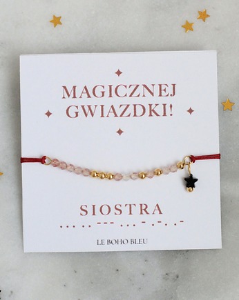 SIOSTRA - Magicznej Gwiazdki - Alfabet Morse'a - Bransoletka, Le Boho Bleu