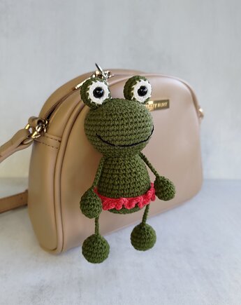 Breloczek żabka, Brelok do kluczy, Żaba brelok dla dziecka, EcoToysByNastya