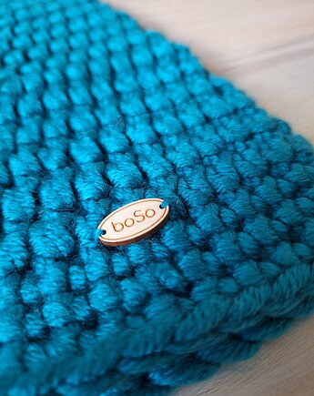 Czapka Turkus, boSo handmade