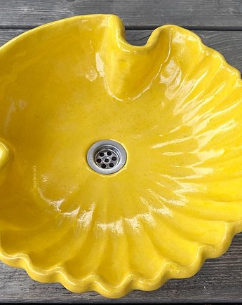 UM20 Umywalka ceramiczna żółta muszla, Dekornia