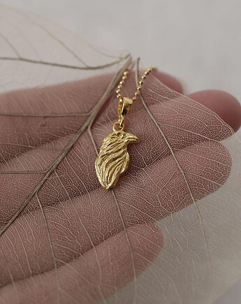 Mini wisiorek z krukiem ze złoconego srebra, Cztery Humory