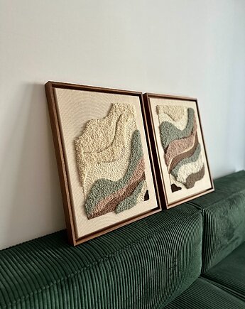 Obraz tkany techniką punch needle, Ovca Studio