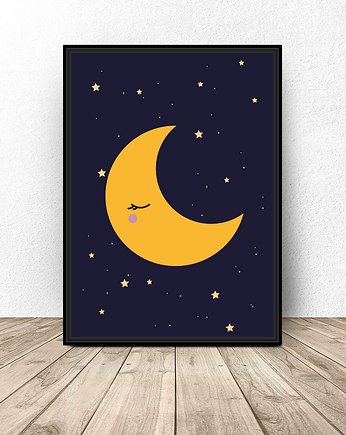 Plakat dla dzieci "Księżyc" A3 (297mm x 420mm), scandiposter