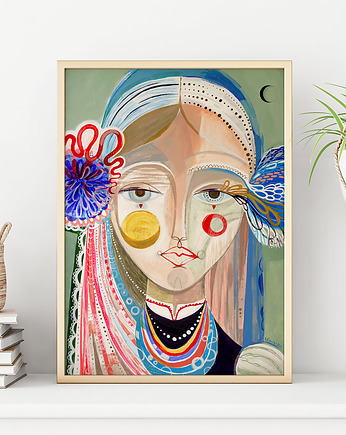 Plakat 50x70 cm - Dwa serduszka, Gabriela Krawczyk