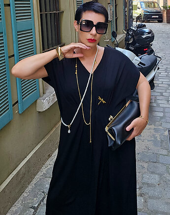 New Tunika V black ważka, momo fashion