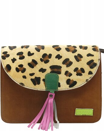 Torebka klasyczna elegancka skórzana zamszowa elegancka klapka wzór OLIVKA, Olivka Warsaw