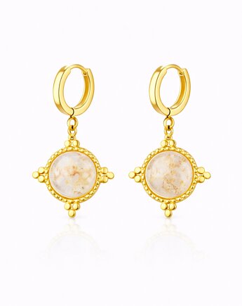 Kolczyki pozłacane ROYALS z krystałem górskim, ISSI Jewelry