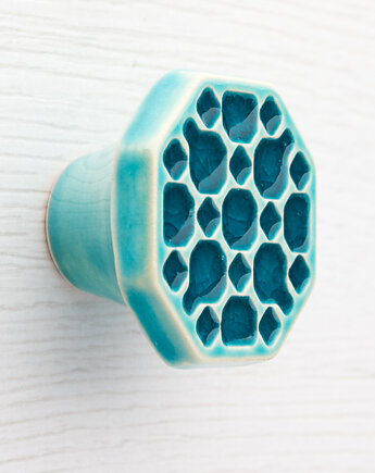 Gałka do mebli turkusowa wz.10, pracowniazona