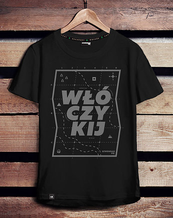 Koszulka męska WŁÓCZYKIJ czarna, Szwendam sie