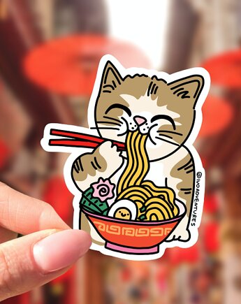 Naklejka kotek ramen, IvoAdventures