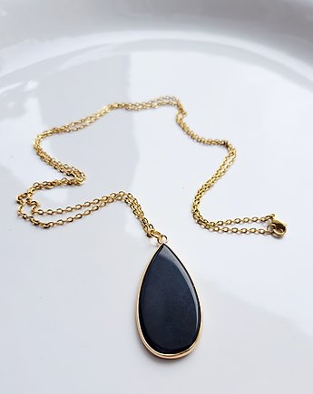Łańcuszek z łezką onyksu amulet, NK PRODUCTS