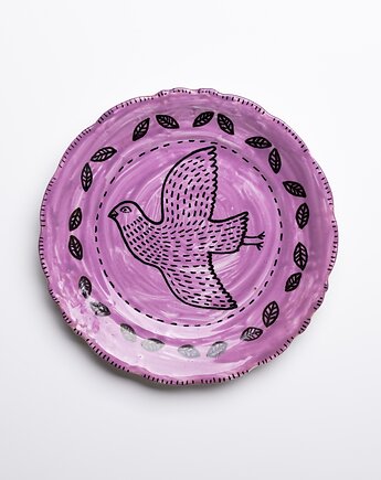 Talerz na ścianę - ptak, EMPE artstudio
