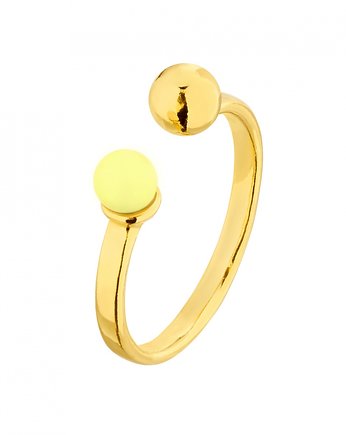 Złoty pierścionek z żółtą perłą, SOTHO