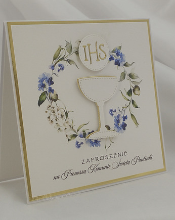 Zaproszenia na Komunię, wzór 26b, Anna Art and Crafts