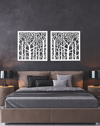 DEKORACYJNY PANEL AŻUROWY, FOREST, DRZEWA, DEKORACJA ŚCIENNA 3D, ORNAMENT, DY, ORNAMENTI