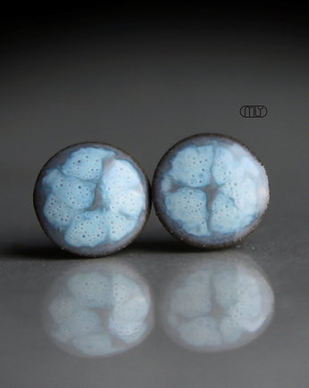 Kolczyki ceramiczne Pochmurne 9mm/stal chirurgiczna, Magda Łysiak