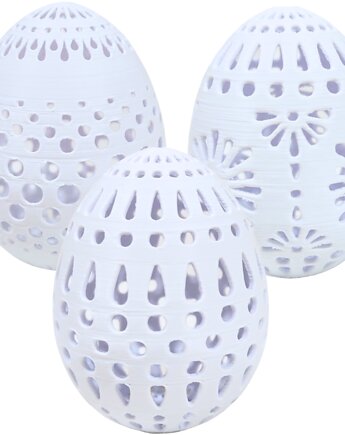 Jajka Wielkanocne Pisanki BIAŁE do Koszyczka Stroika Ozdoby na Wielkanoc, smxdsgn