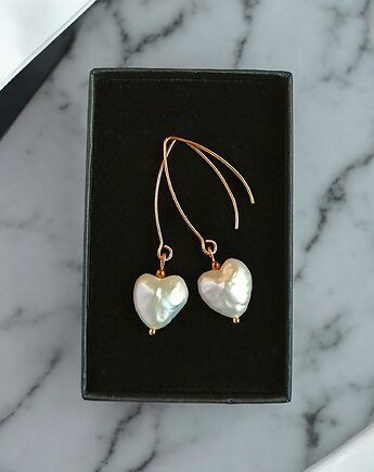 Serce - perła : kolczyki : wyjątkowy prezent PREMIUM, kaktusia