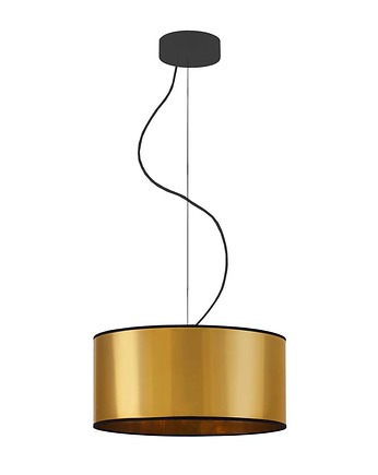 Złoty żyrandol do salonu w stylu glamour HAJFA MIRROR kloszem 30 cm, LYSNE